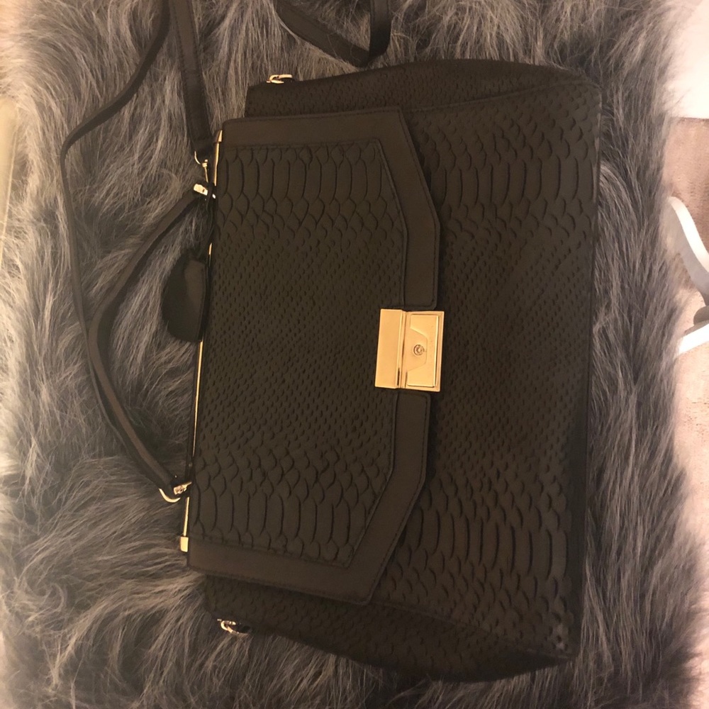 Black Leather BCBG Handbag
